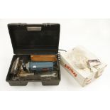 A FREUD biscuit jointer with a box of biscuits 240 volt Pat tested G+