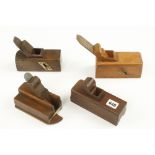 A Preston style beech chamfer plane and 3 others G