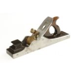 A 14 1/2" iron panel plane with rosewood infill and handle and Mathieson back iron G+
