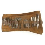 34 brace bits in leather roll by GRIFFITHS G