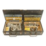 Two RECORD No 050 ploughs with cutters in craftsman made boxes G (Plus VAT)
