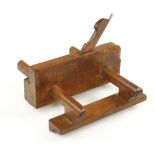 An unusual fenced bead, cove & bead moulding plane for facing wide boards,