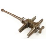 A large wheelwright's double jaw hub wrench by PETCH Rd.
