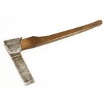 An Austrian morticing axe c1800 with two touch marks and star decoration G+