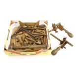A quantity of saddlers tools some rust G- (Plus VAT)
