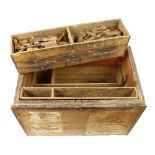 A pine chest for restoration with some tools G-