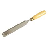 A 1 1/4" bevel edge pairing chisel by SORBY with boxwood handle G+