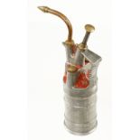 A most unusual pump action oil dispenser with three interchangeable nozzles G+