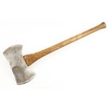 A double bitted axe by ZENITH Marshall Wells Canada with new hickory handle G+