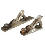 USA STANLEY No 4 1/2 and No 6 low knob planes replaced iron and handle chip to the No 6 G+