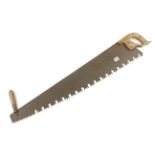 A two handled American crosscut saw with 36" blade G+