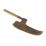 An Austrian goosewing axe with makers mark and 20" edge G+