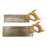 Two steel back d/t and tenon saws by FROST Norwich G