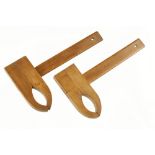 A fine and unusual pair of French musical instrument maker's clamps in fruitwood from Normandy 9