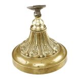 A jewellers 2" anvil on weighted decorative brass stand G+