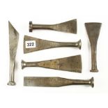 Six shipwright's caulking irons G+