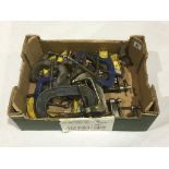 19 various small clamps,