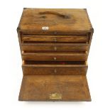 An engineers five drawer oak chest G