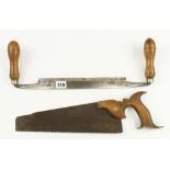 A drawknife with 10" edge and a 12" table saw both by IBBOTSON G