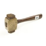A gun metal mallet with rosewood inserts and handle G