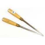 A pair of large-size drawbore pins with boxwood handle by MARPLES G+