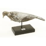 A rare English DREADNOUGHT(marked under tail) patent pigeon decoy with aluminum head,