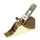 An unusual gunmetal smoothing plane with oak infill G