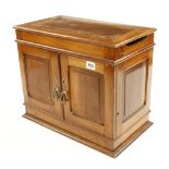 A mahogany tabletop two door cabinet 17"x 9"x 15" G