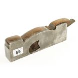 An iron shoulder plane by PRESTON with orig worn iron G