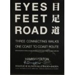 Hamish FULTON (1946) Eyes Feet Road Poster for Japanese walks Signed 84 x 60cm