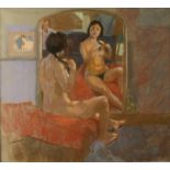 Ken SYMONDS (1927-2010) Reflection Isobel Pastel Signed Inscribed to the back 49 x 53cm