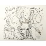Ian DUNLOP (1945) Dance Ink drawing 25 x 30cm