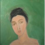 Elizabeth HUNTER (1935) Portrait Oil on canvas Signed and dated 2009 to the back 30 x 30cm