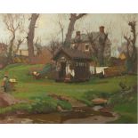 Samuel John Lamorna BIRCH (1869-1955) Lily Cottage, Lamorna.