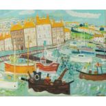 Alan FURNEAUX (1953) Falmouth Acrylic on board Signed Inscribed to the back 55 x 67cm
