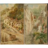 Walter Henry SWEET (1889-1943) Clovelly & Lynmouth A pair of watercolours Each signed 31 x 18cm