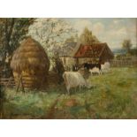 Joseph Denovan ADAM (1842-1896) Farm Scene in Spring Oil on canvas Signed and dated 1903 46 x 61cm