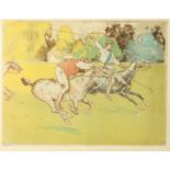 Pierre Georges JEANNIOT (1848-1934) Polo Aquatint Signed 29.5 x 39.
