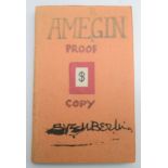 Sven BERLIN (1911-1999) Amergin: An Enigma Of The Forest Authors printed proof copy.