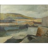 June MILES (1924) Hayle Oil on canvas Signed and inscribed to the back 40 x 50cm