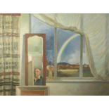 Ken SYMONDS (1927-2010) Self Portrait with Rainbow Oil on canvas Signed,
