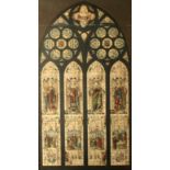 Robert J. NEWBERY (1861-1940) A stained glass church window design Dedicated to ''...