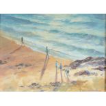 Richard BLOWEY (1947) Figures on The Beach Oil on canvas Signed 30 x 40cm