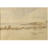 Ronald GRAY (1868-1951) East Anglican Beach Watercolour Indistinctly inscribed 22 x 32cm
