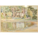 Samuel John Lamorna BIRCH (1869-1955) Reflections Watercolour Signed 26 x 37cm