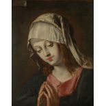 Circle of Giovanni Battista SALVI (1609-1685) Virgin At Prayer Oil on canvas Indistinct trompe