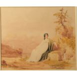 H HARDING Figure in a landscape Watercolour Signed and dated 1817 29 x 34.