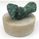 Sven BERLIN (1911-1999) A turquoise bird sculpture, 'A Rough Study for Happiness'.