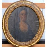 Portrait of a Lady Oil on canvas Diameter 35cm (oval) Condition report: Overall size