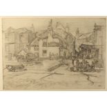 Robert Borlase SMART (1881-1947) Sloop Inn, St. Ives 1931 Etching Monogrammed 35 x 50.